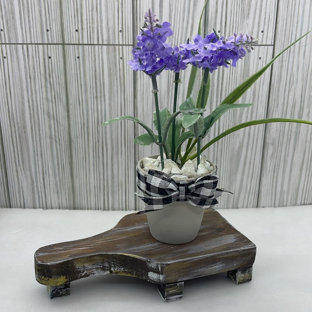 Rustic Wooden Cutting Board / Handmade wooden platform pedestal